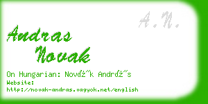 andras novak business card